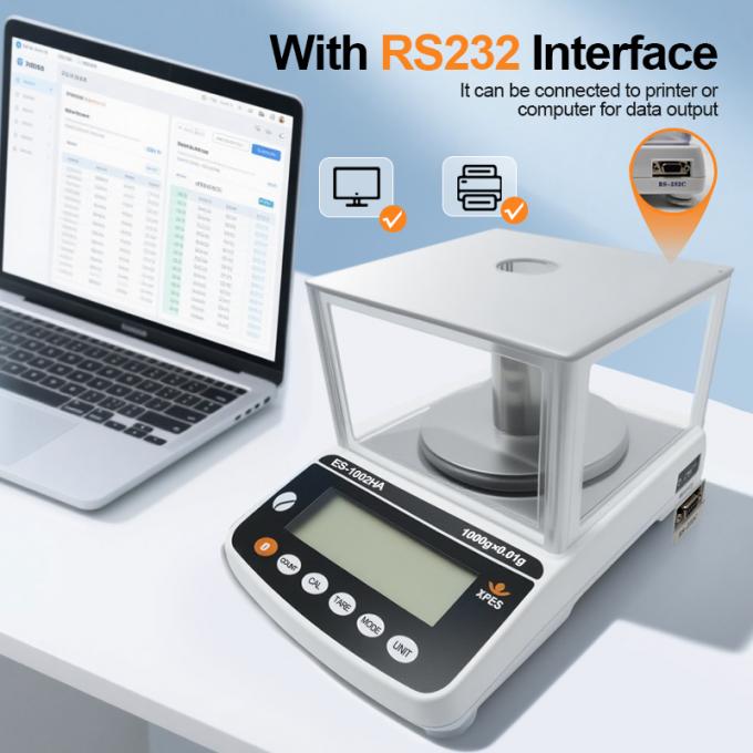 Lesbarkeit 0,001g Labor Pr&auml;zisionswaage Laborinstrumente Analysenwaage Waage mit Zugluftschutz 1