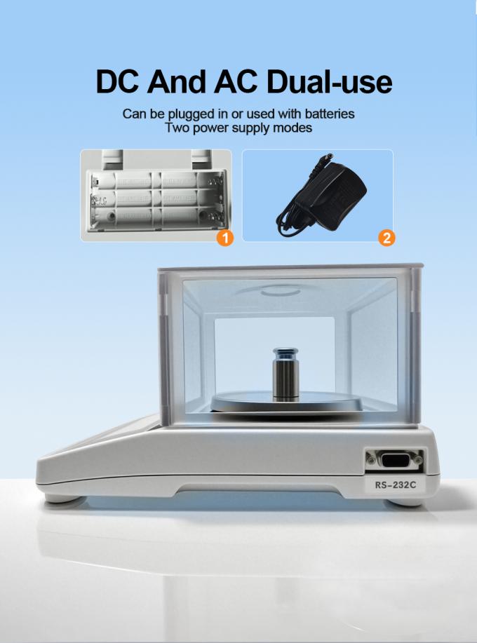 Lesbarkeit 0,001g Labor Pr&auml;zisionswaage Laborinstrumente Analysenwaage Waage mit Zugluftschutz 2