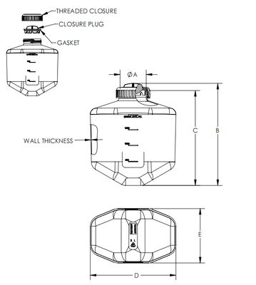 Ein guter Preis. 2400 ml 2L-Zentrifugalflasche mit Superkapazität für experimentelle Verbrauchsmaterialien, kompatibel mit Thermo Sorvall H-12000 Rotor Online