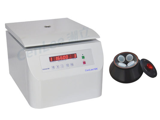 Ein guter Preis. Anzeigen-örtlich festgelegte Winkel-Rotor-Zentrifuge Benchtop Hochgeschwindigkeits-21532RCF LED-16600RPM Online